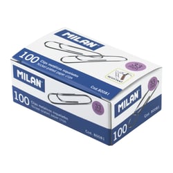Boîte 100 trombones nickelés 33 mm