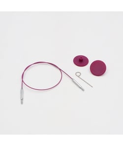 KnitPro THIN FLEX - Câble Pivotant 360 Nylon Aiguilles Circulaires taille n°Violet 50 cm