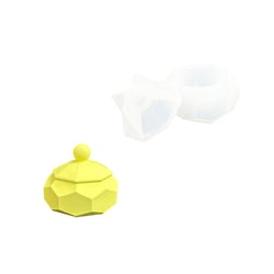 Moule en silicone 9,1 cm x 4,5 cm x 4 cm - Boîte à facettes avec couvercle