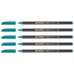Lot de 5 feutres de coloriage métallisé EDDING 1200 - Vert métallisé - Pointe ronde 1-3 mm