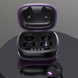 Ecouteurs Bluetooth Sans Fil Réduction De Bruit Conduction Osseuse Blanc Violet 2 YONIS