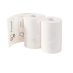 Bobine pour tickets de carte bancaire 57x40mm - 18m - 1 pli thermique 55g/m2 sans phénol et sans plastique - Blanc - x 120 - Exacompta