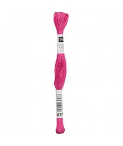 Fil à broder mouliné Uni - Rico Design 077 Rose