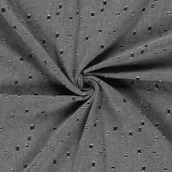 Tissu Jean Denim Adèle effet vieilli sur fond Noir