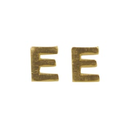 Lettres en cire - E - , or, 9mm, 2 pces