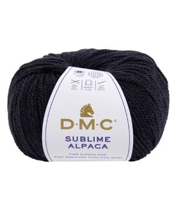Pelote de Laine et Alpaga Sublime Alpaca - DMC : Luxe et Douceur pour l'Hiver 02 Noir