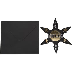 8 Invitations Ninja Noir/Or