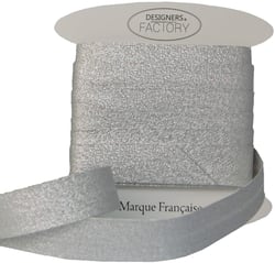 Biais lurex argenté vendu par 5 mètres – designers-factory