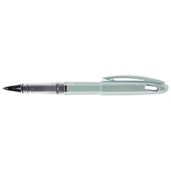 Lot de 12 feutres plume - PENTEL Tradio - Corps pailleté vert - Encre noire