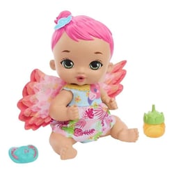 -Bébé Flamant Rose Boit et Fait Pipi-Poupée 30 cm HPD12