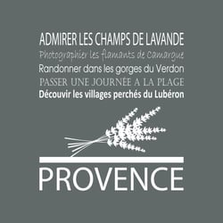 Tableau sur toile Provence gris 30x30 cm