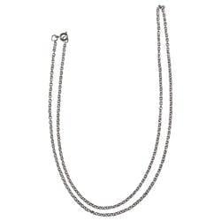 Chaîne à maillons inox 60cm, 2,5mm ø, platine, av. rondelle - ressort, 1 pce