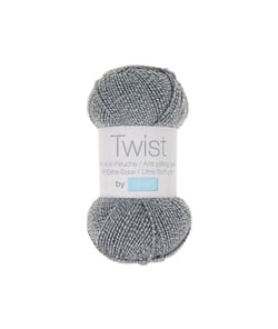 Pelote à tricoter TWIST - 100gr - Trimits 09 gris/blanc