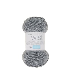 Pelote à tricoter TWIST - 100gr - Trimits 09 gris/blanc
