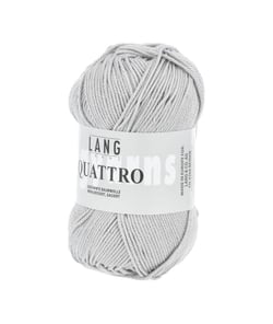 Fil à tricoter 100% coton QUATTRO - Lang Yarns 24 Gris