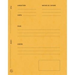 Paquet de 25 dossiers de plaidoirie Pour/Contre carte lustrée 25x32cm - Jaune - x 5 - Exacompta