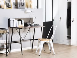 Bureau Panneau de particules Marron/noir HASTINGS - Beliani