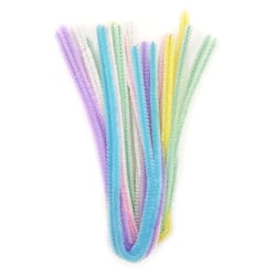 MégaCréa DIY - Chenilles assorties pastel 30 x 0,5 cm 12 pièces