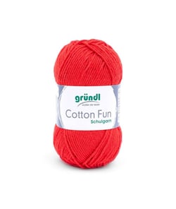 Fil à tricoter COTTON FUN - Gründl - certifié Oeko-Tex 06 Rouge