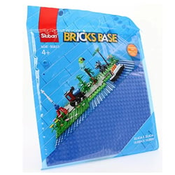 Plaque de base briques de jeux - bleue