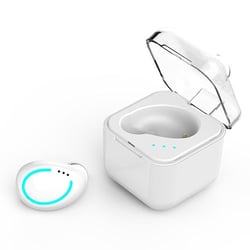 Ecouteurs Bluetooth 5.0 Mini Intra-Auriculaires Sans Fil Or Etanche IP7 Blanc YONIS