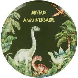 8 Assiettes Dinosaures Vert   Joyeux Anniversaire
