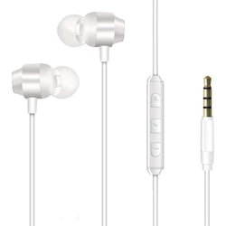 ENERGIZER Écouteurs Filaires Jack 3.5mm Classic CIA10 avec Micro Intégré Son Puissant Blanc