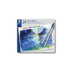 STAEDTLER Crayon aquarellable karat aquarelle, étui de 24 boite metal