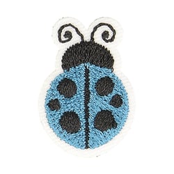 Ecusson thermocollant coccinelle turquoise 2,5cm x 2cm