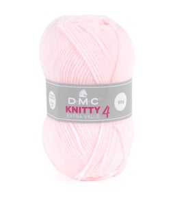 Fil à tricoter KNITTY 4 - 50gr - DMC 851 rose layette