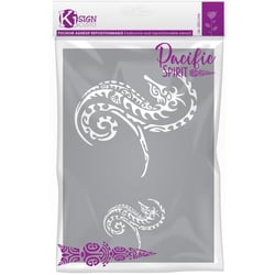 Ki-Sign - Pochoir adhésif pour tissu Hippocampe maori A4