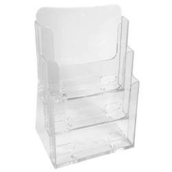 Distributeur de prospectus 3 compartiments A4 - Cristal - x 4 - Exacompta