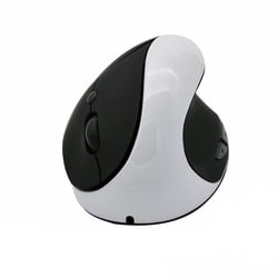 Souris Ergonomique Sans Fil 6 Boutons Rechargeable USB Noir Blanc YONIS