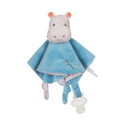 Carré Doudou Bebe Bamboo - Hippopotame - 24 cm s/carte