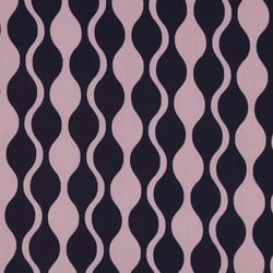 Tissu EcoVero Viscose Wavy sur fond Noir