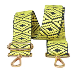 Bandoulière sangle de sac imprimé ethnique 40mmx140cm jaune maïs