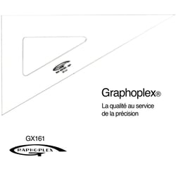 Graphoplex - Equerre 60° 3 bords droits 26 cm
