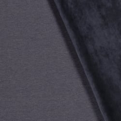 Tissu Jersey Polyviscose envers velours tout doux Bleu marine