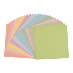 Papier cartonné pastel - 30,5 x 30,5 cm - 216 g - 12 couleurs - Texturé - Florence - 24 feuilles