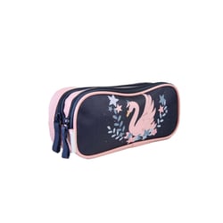 Trousse double Phileas – Bleu/Rose – CYGNE – 2 compartiments