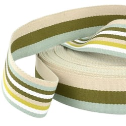 Film 20m sangle bandes double face  40mm Vert/beige