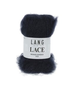 Pelote de Mohair et soie à tricoter LACE - 25 GR - Lang Yarns Bleu (25)
