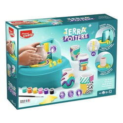 Coffret terra poterie enfant - tour de potier electrique - maped creativ - argile, modelage
