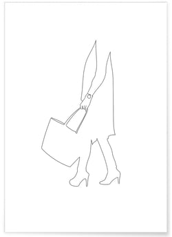 Affiche Line Art Women 7 | A3 : 29,7x42cm