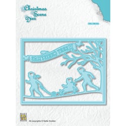 Matrice de découpe Nellie's Choice - Plaisir de Neige - 13,6 x 10,6 cm
