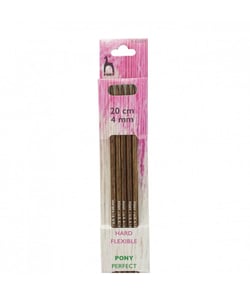 Aiguilles doubles pointes 20cm bois Perfect du N°3 au N°10 - Pony taille n°4