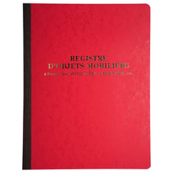 Piqûre 315X245 Registre objets mobiliers 80 pages - Couleurs assorties - Le Dauphin