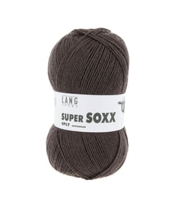 Pelote à tricoter SUPER SOXX 4 fils - 100 Gr - Lang Yarns - La laine à chaussettes incontournable 0067 Marron