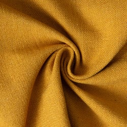 Tissu Toile Polycoton aspect Lin Alix uni Jaune moutarde