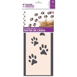 Graine Créative - Pochoir 15 x 40 cm Frise pattes de chat